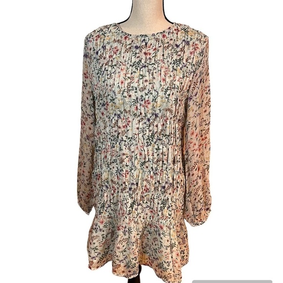 NWT Storia Floral Print Baby Doll Dress Sz-M - Picture 1 of 9